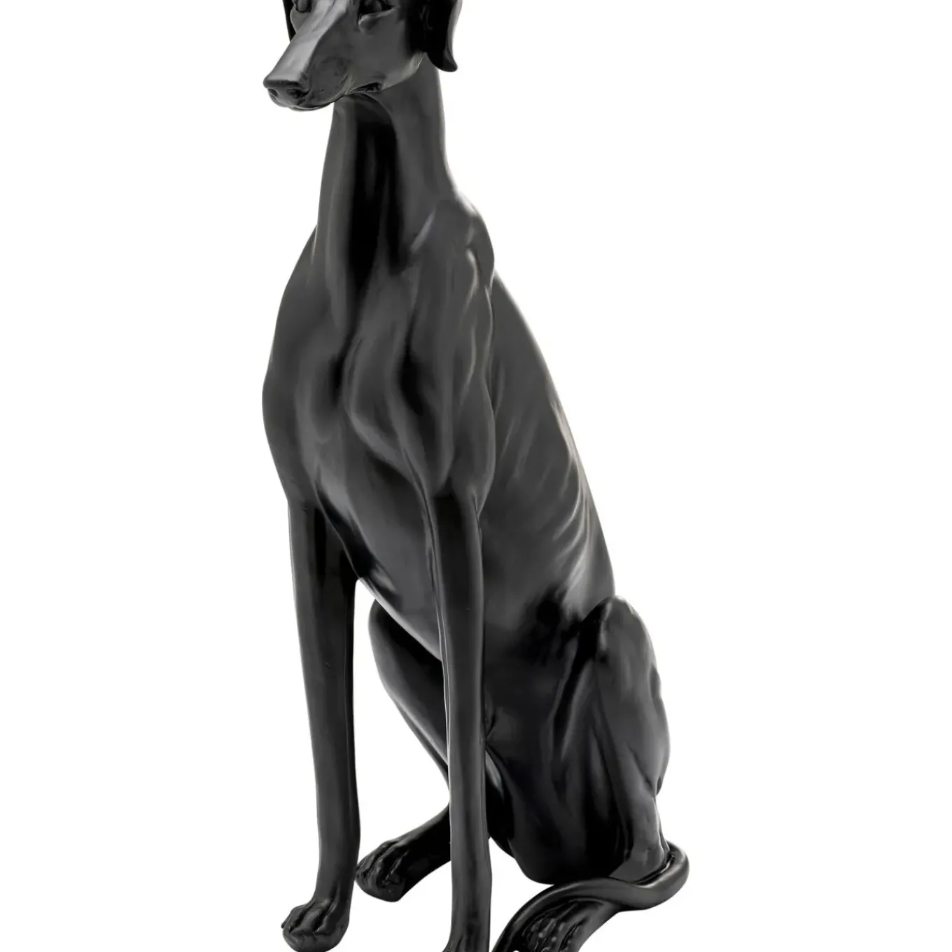 Figurine Décorative Greyhound Bruno Noir Mat 80Cm