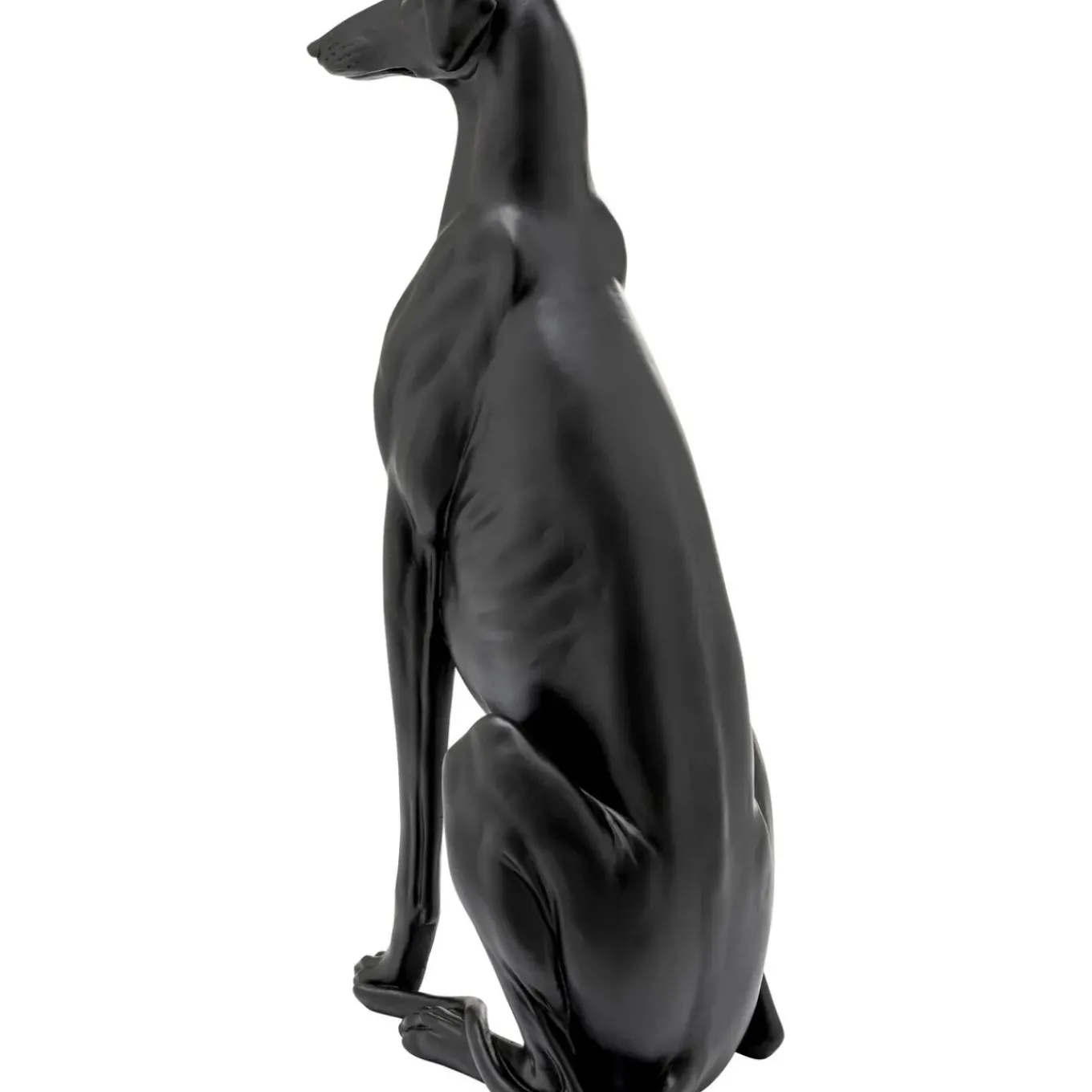 Figurine Décorative Greyhound Bruno Noir Mat 80Cm