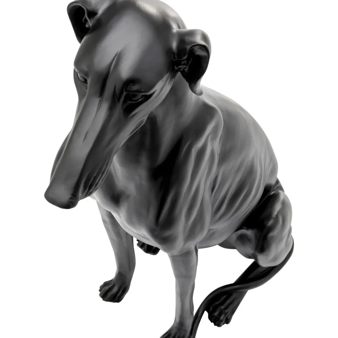 Figurine Décorative Greyhound Bruno Noir Mat 80Cm