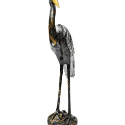 Figurine Décorative Heron Noir 70Cm