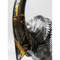 Figurine Décorative Heron Noir 70Cm