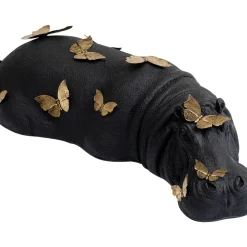Figurine Décorative Hippo Butterflies 35Cm