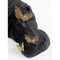 Figurine Décorative Hippo Butterflies 35Cm