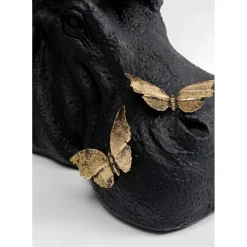 Figurine Décorative Hippo Butterflies 35Cm
