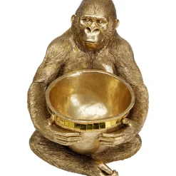 Figurine Décorative Holding Bowl Dore 41Cm