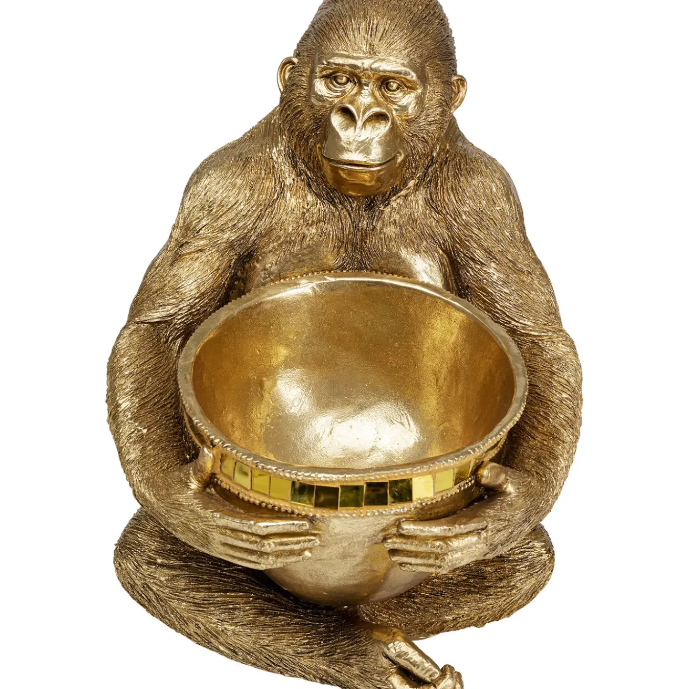 Figurine Décorative Holding Bowl Dore 41Cm