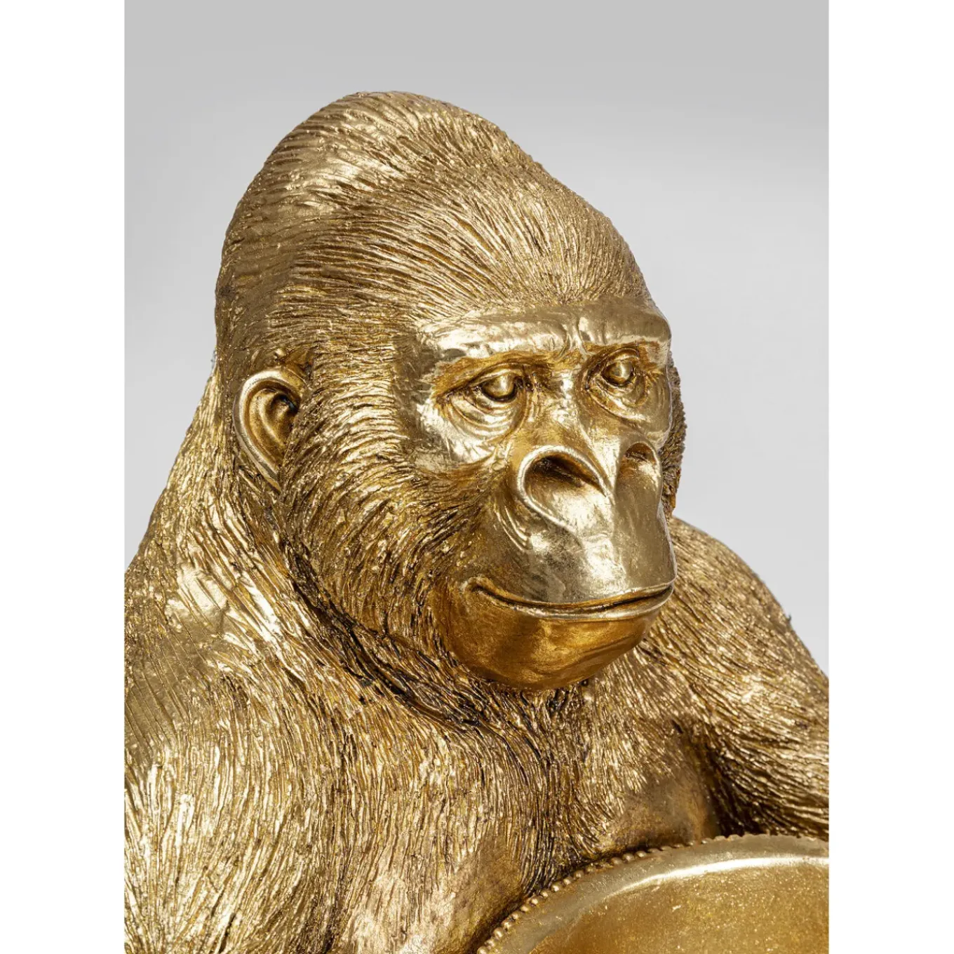 Figurine Décorative Holding Bowl Dore 41Cm