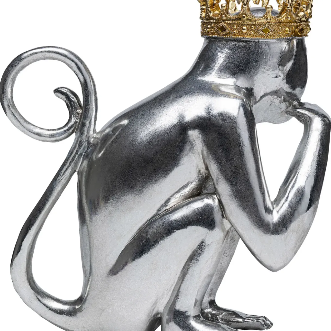 Figurine Décorative King Lui Argente 35Cm
