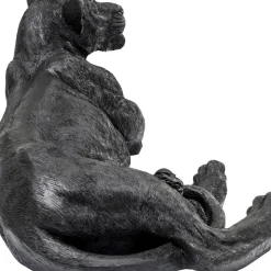 Figurine Décorative Lion Noir 113Cm
