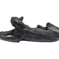 Figurine Décorative Lion Noir 113Cm