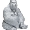 Figurine Décorative Monkey Gorilla Side Xl Argente