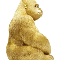 Figurine Décorative Monkey Gorilla Side Dore 76Cm