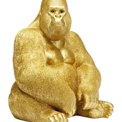 Figurine Décorative Monkey Gorilla Side Dore 76Cm
