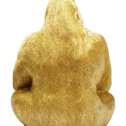 Figurine Décorative Monkey Gorilla Side Dore 76Cm