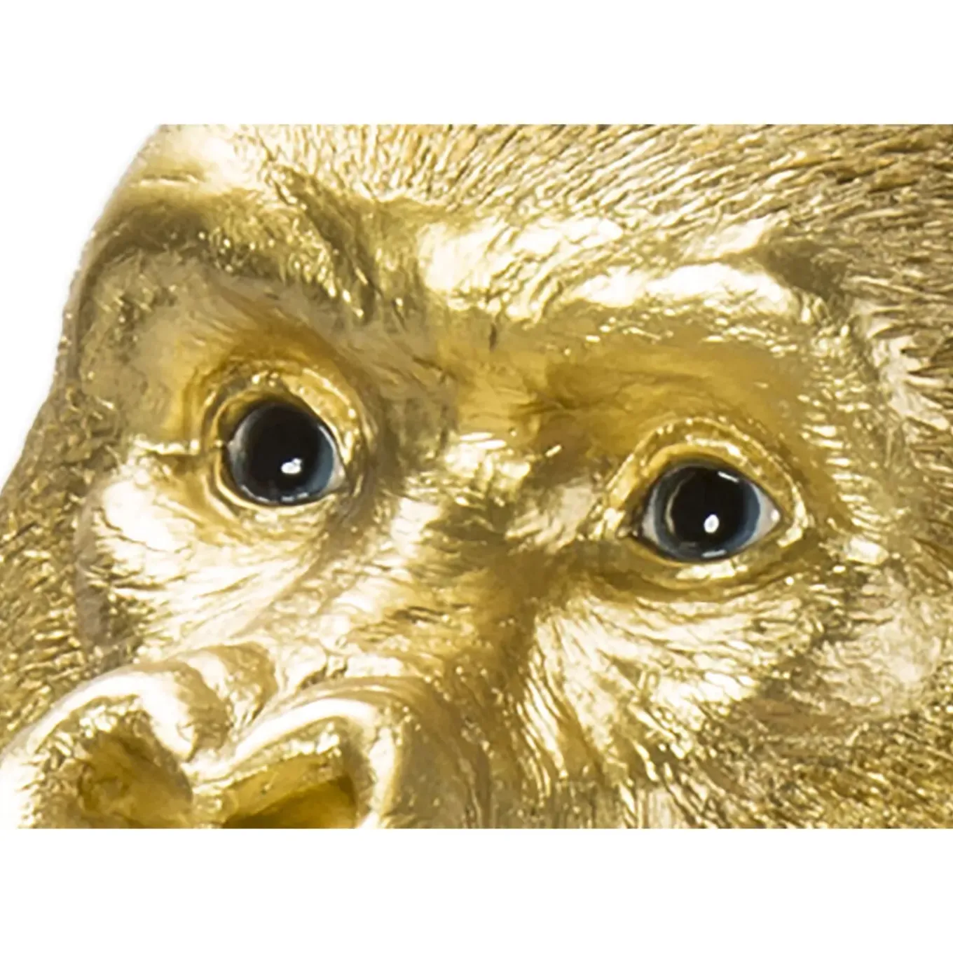 Figurine Décorative Monkey Gorilla Side Dore 39Cm