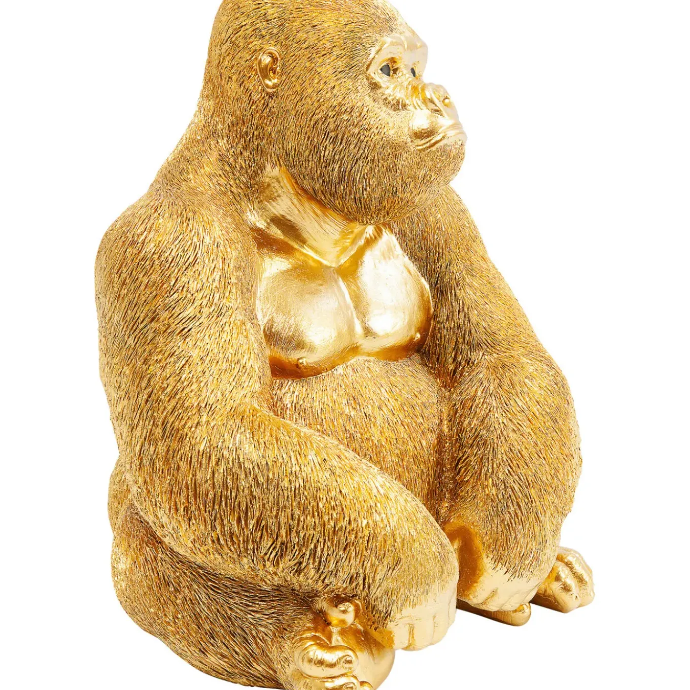 Figurine Décorative Monkey Gorilla Side Dore 39Cm