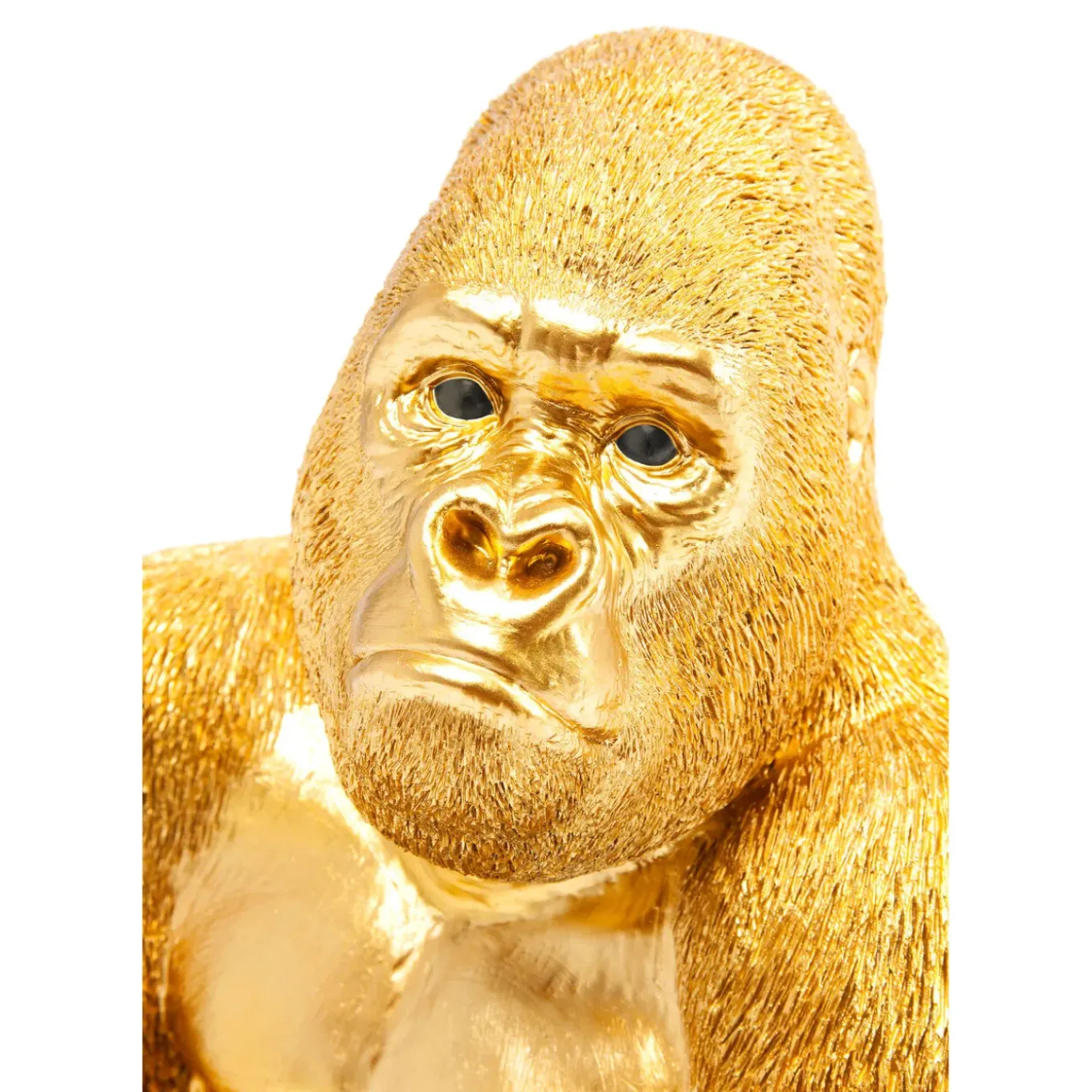 Figurine Décorative Monkey Gorilla Side Dore 39Cm