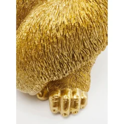 Figurine Décorative Monkey Gorilla Side Dore 39Cm