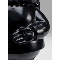 Figurine Décorative Nain Standing Noir-Dore 45