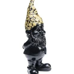 Figurine Décorative Nain Standing Noir-Dore 30