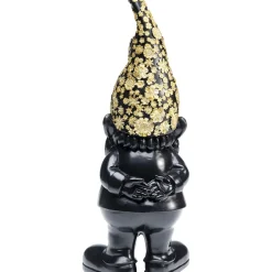 Figurine Décorative Nain Standing Noir-Dore 30