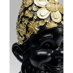 Figurine Décorative Nain Standing Noir-Dore 30