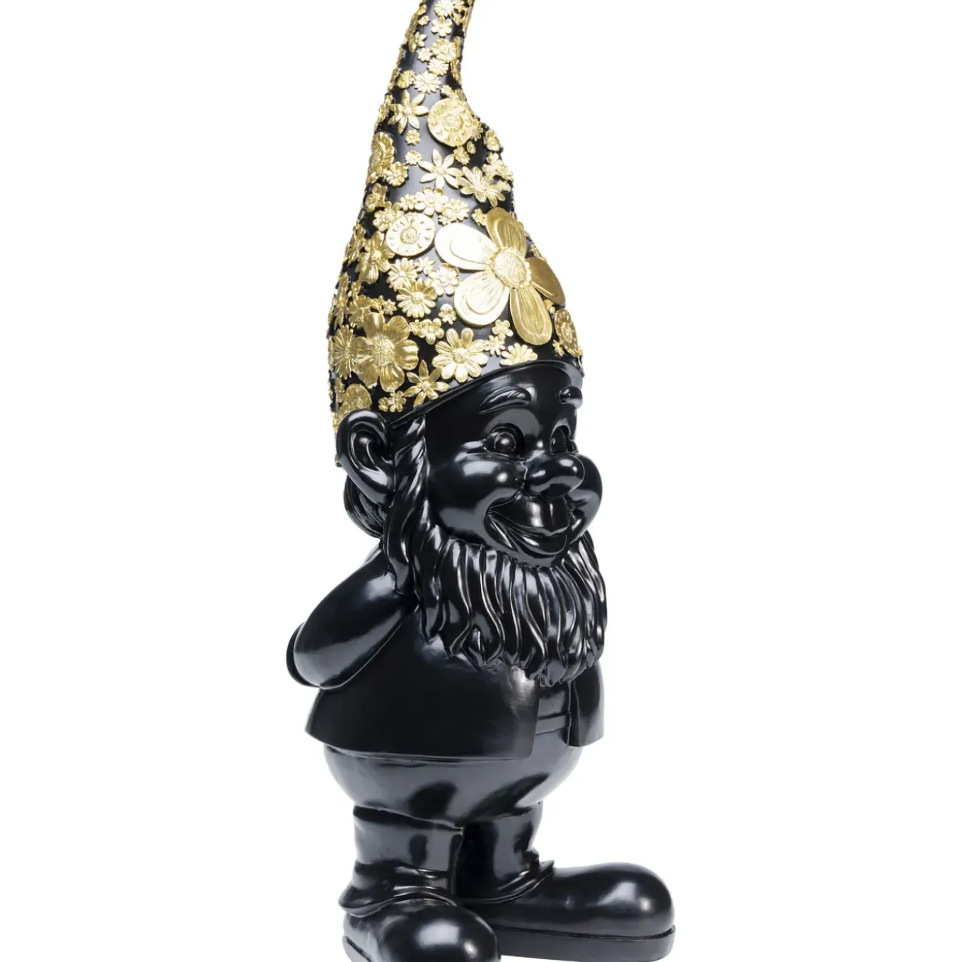 Figurine Décorative Nain Standing Noir-Dore 60