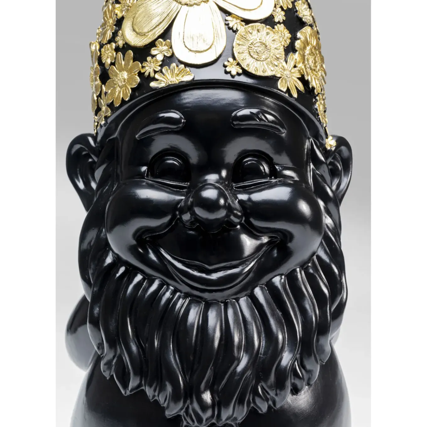 Figurine Décorative Nain Standing Noir-Dore 60