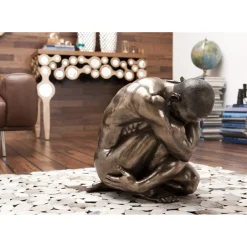 Figurine Décorative Nude Man Hug Bronze 54Cm
