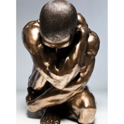 Figurine Décorative Nude Man Hug Bronze 54Cm