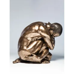 Figurine Décorative Nude Man Hug Bronze 54Cm