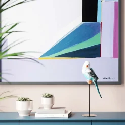 Figurine Décorative Parrot Turquoise 36Cm