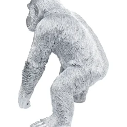 Figurine Décorative Playing Ape Argente 50Cm