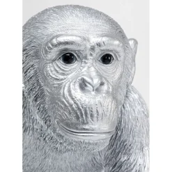 Figurine Décorative Playing Ape Argente 50Cm