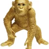 Figurine Décorative Playing Ape Dore 50Cm