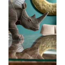 Figurine Décorative Rhino Rivets Pearls 25Cm