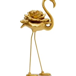 Figurine Décorative Rose Flamingo Dore 63Cm