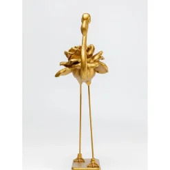Figurine Décorative Rose Flamingo Dore 63Cm