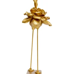 Figurine Décorative Rose Flamingo Dore 63Cm