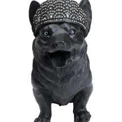 Figurine Décorative Royal Standing Corgi Noir 52Cm