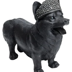 Figurine Décorative Royal Standing Corgi Noir 52Cm