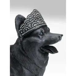 Figurine Décorative Royal Standing Corgi Noir 52Cm