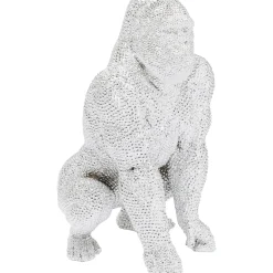 Figurine Décorative Shiny Gorilla Argente 80Cm