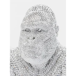 Figurine Décorative Shiny Gorilla Argente 80Cm