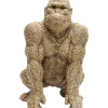 Figurine Décorative Shiny Gorilla Dore 46Cm