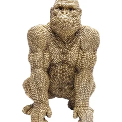 Figurine Décorative Shiny Gorilla Dore 46Cm