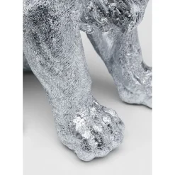 Figurine Décorative Sitting Lion Argente 42Cm