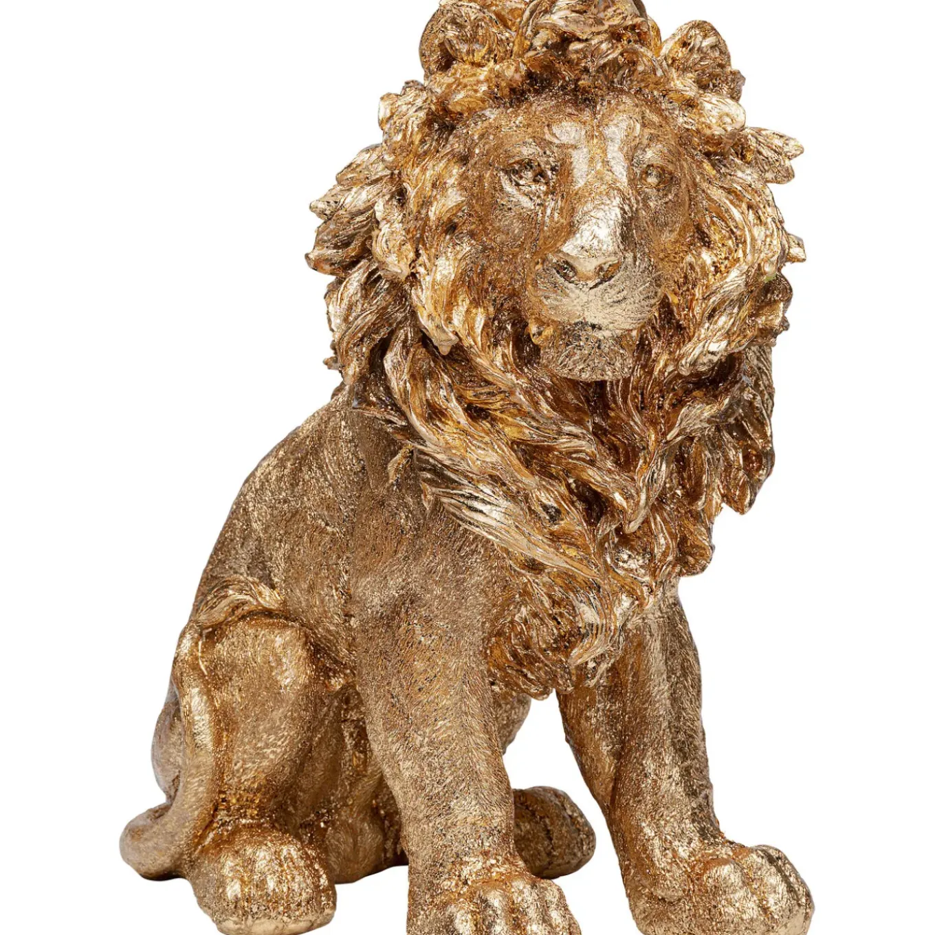 Figurine Décorative Sitting Lion Dore 42Cm