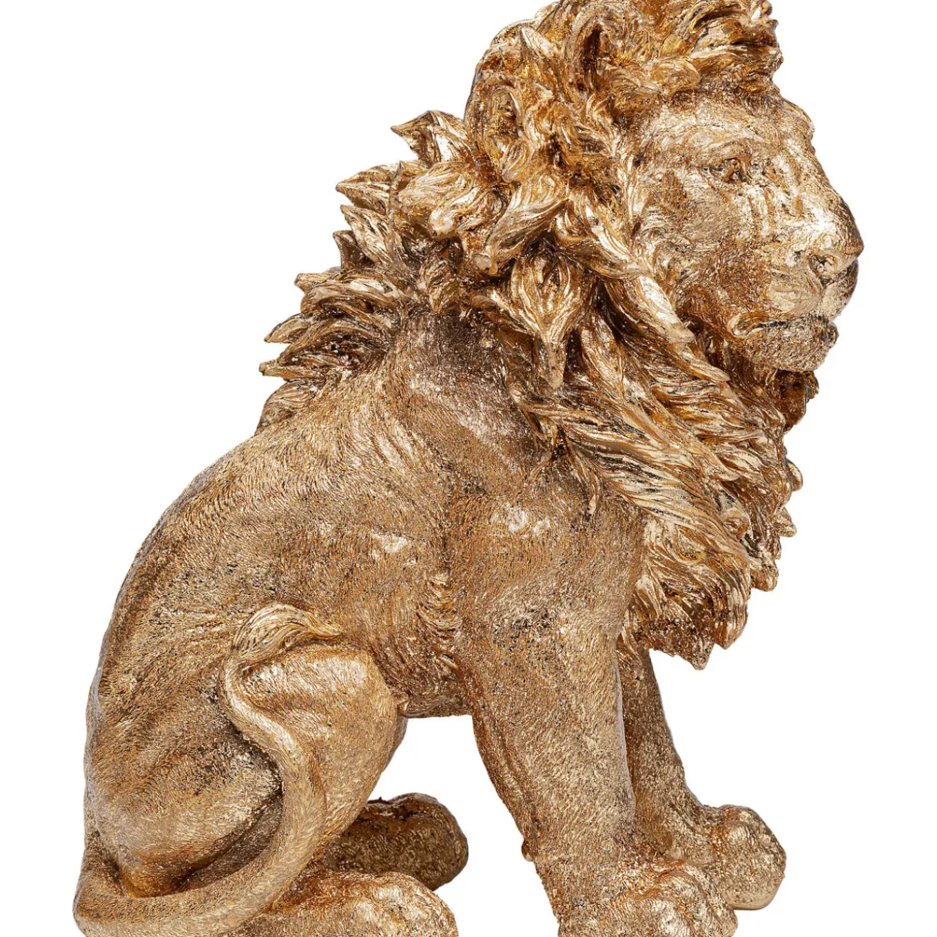 Figurine Décorative Sitting Lion Dore 42Cm