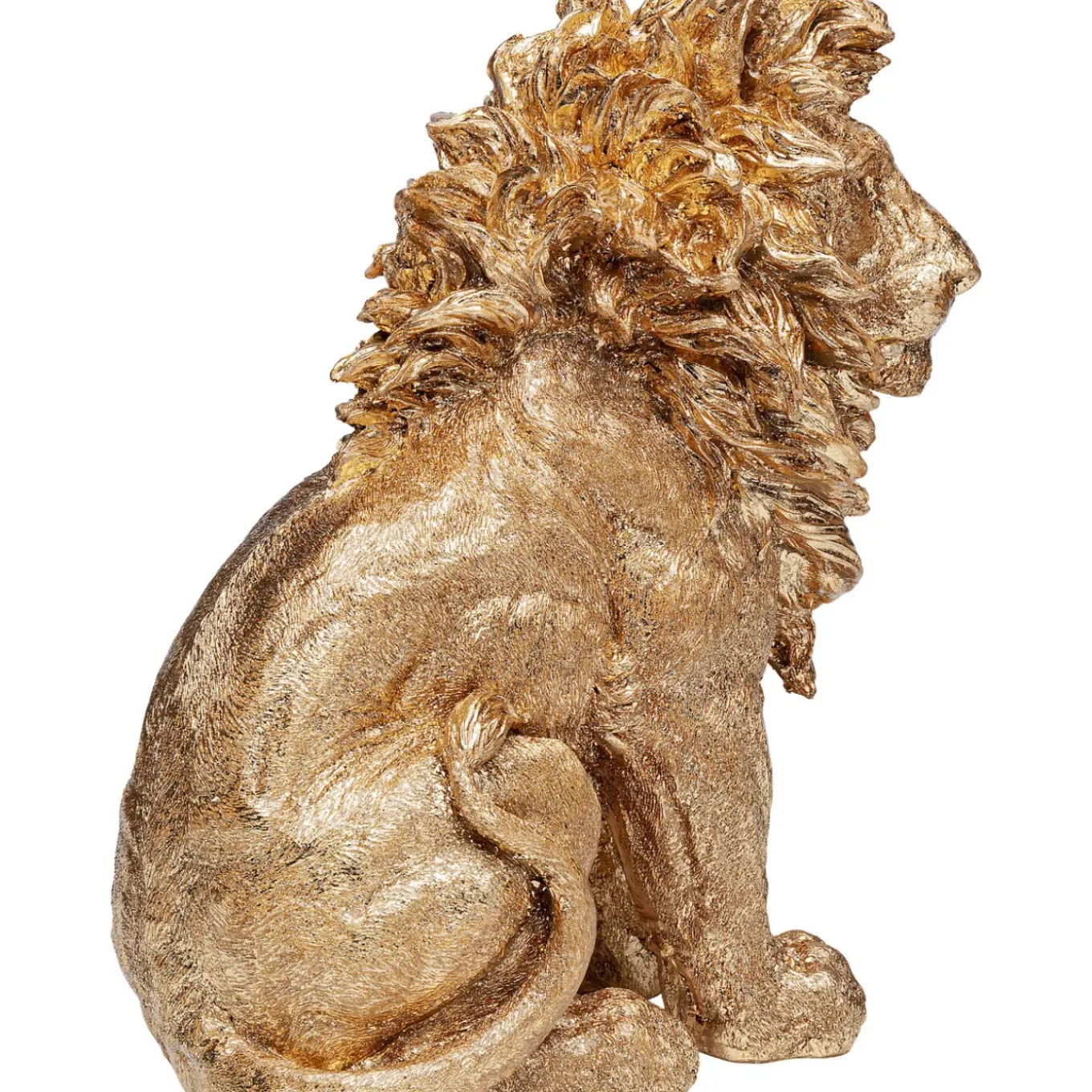 Figurine Décorative Sitting Lion Dore 42Cm